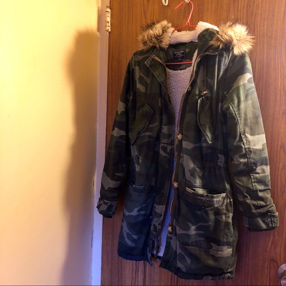 Military parka coat XS